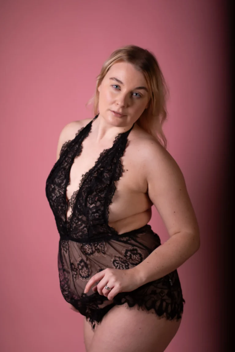 Velvet and Lace Against Rose